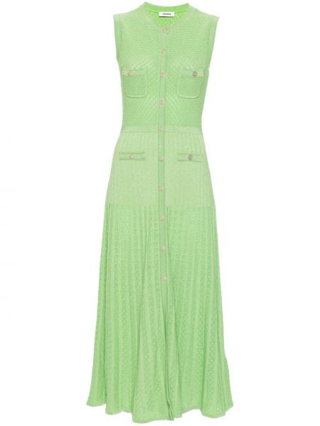 Αμάνικη μάξι φόρεμα Sandro πράσινο