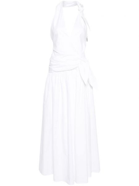 Памучна рокля Msgm бяло