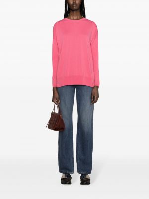 Kašmírový svetr s kulatým výstřihem Incentive! Cashmere růžový