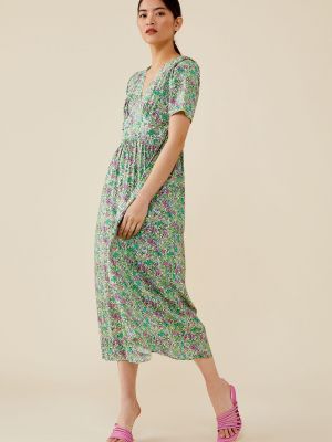 Платье миди из вискозы с принтом Finery зеленый