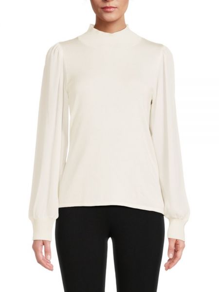 Прозрачный свитер с длинным рукавом Saks Fifth Avenue белый