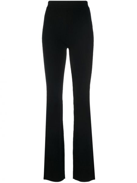 Pletené zvonové kalhoty Nina Ricci - černá