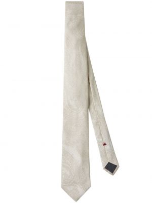 Cravate en soie à imprimé paisley en jacquard Brunello Cucinelli