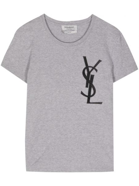 T-shirt en coton à imprimé Saint Laurent Pre-owned