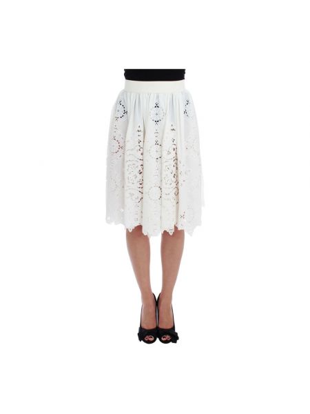 Spódnica midi Dolce And Gabbana biała