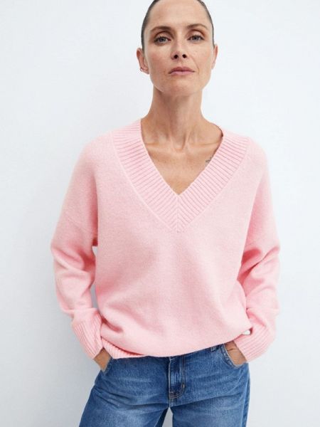 Пуловер Mango розовый