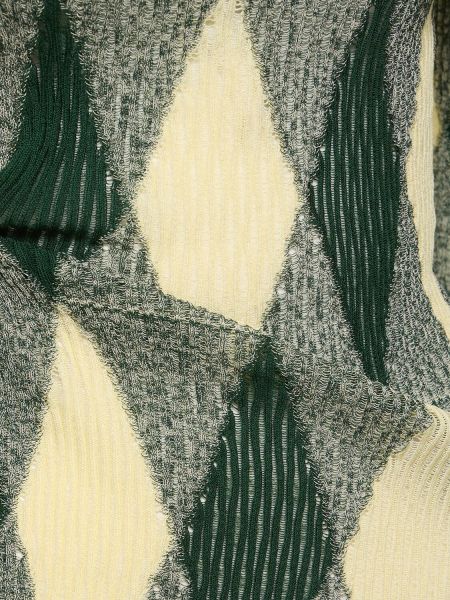 Medvilninis šilkinis megztinis Burberry smėlinė