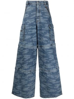 Jeans mit print Vetements blau