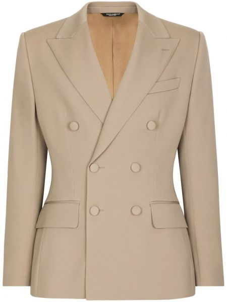 Manteau avec applique Dolce & Gabbana beige