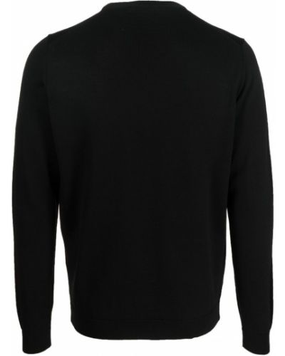 Sweter z wełny merino z okrągłym dekoltem Nuur czarny
