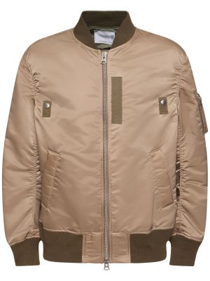 Nylon dunjakke Sacai beige