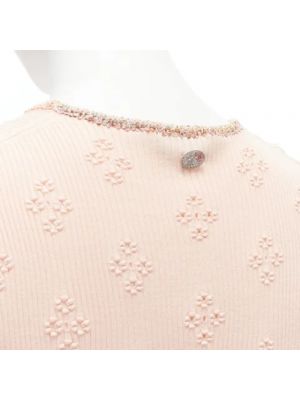 Top de algodón Chanel Vintage rosa