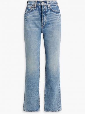 Прямые джинсы с высокой талией Rag & Bone синие