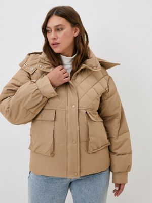 Утепленная демисезонная куртка Elsi коричневая