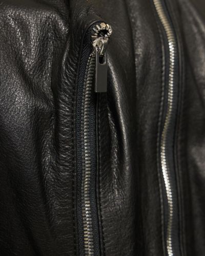 Kožená bunda Noir Kei Ninomiya čierna