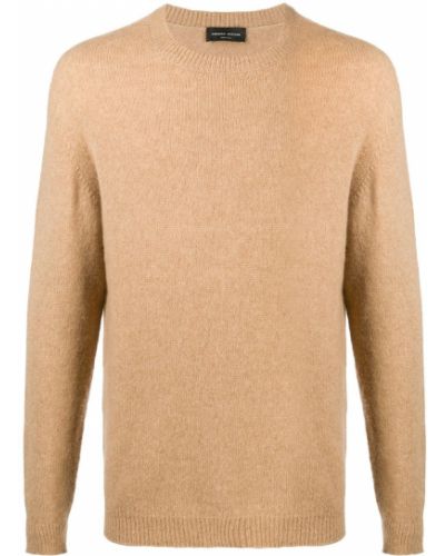 Jersey de tela jersey de cuello redondo Roberto Collina marrón