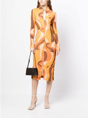 Šaty s abstraktním vzorem Rejina Pyo