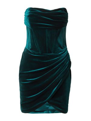 Коктейлна рокля Bardot зелено