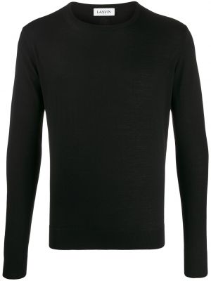 Jersey de punto de tela jersey de cuello redondo Lanvin negro