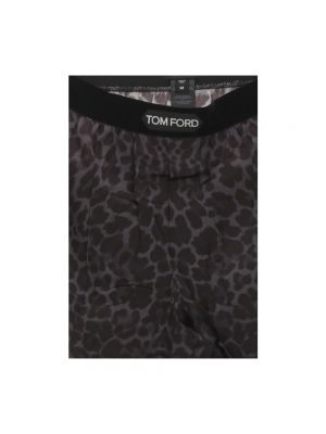 Camisa leopardo reflectante Tom Ford negro