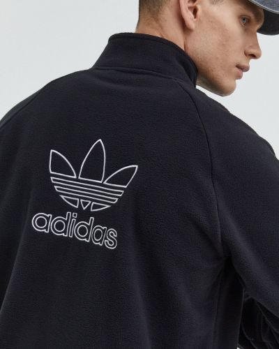 Флийс яке с апликация Adidas Originals черно