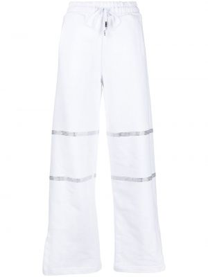 Спортни панталони с кристали Gcds бяло