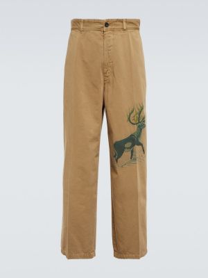 Pantaloni din bumbac cu imagine cu croială lejeră Incotex X Facetasm