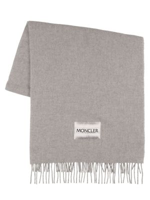 Vlněný šál Moncler šedý