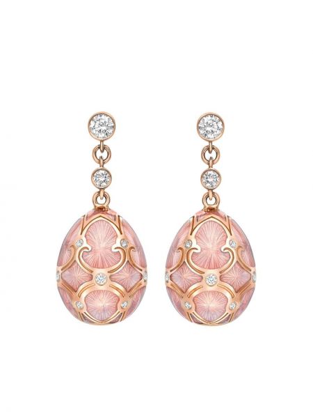 Cercei din aur roz Fabergé