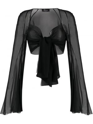 Прозрачна блуза Blumarine черно