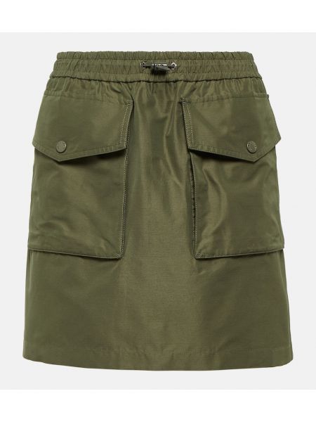 Mini falda con bolsillos Moncler verde