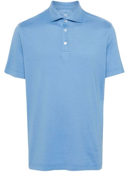 Поло тениска от джърси Fedeli синьо