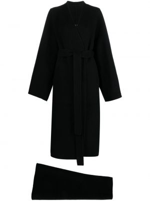 Кашмирено палто Rick Owens черно