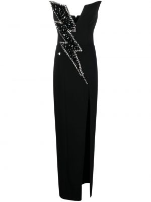 Večerna obleka s kristali Philipp Plein črna