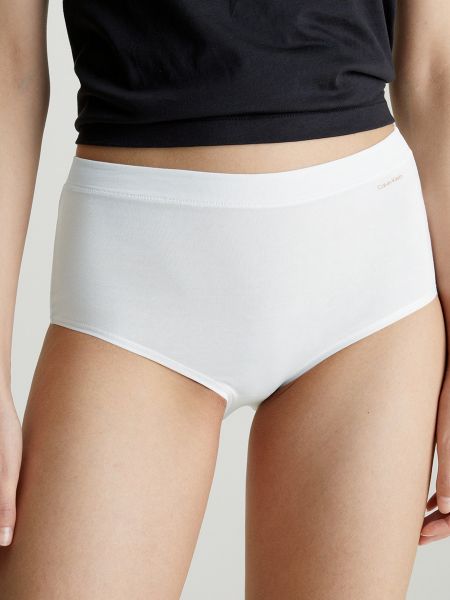 Pantalones culotte de algodón Calvin Klein blanco
