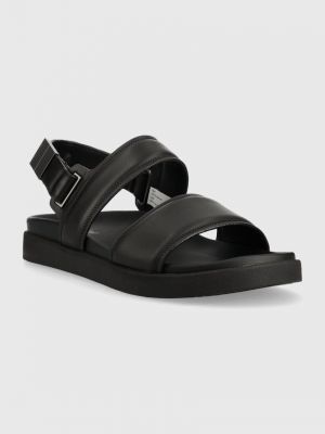 Usnjene sandali Calvin Klein črna