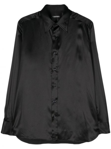 Копринена риза Tom Ford черно