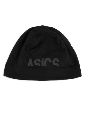 Czarna dzianinowa czapka Asics