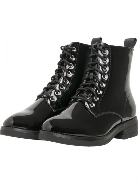 Čipkované členkové topánky Urban Classics Shoes čierna