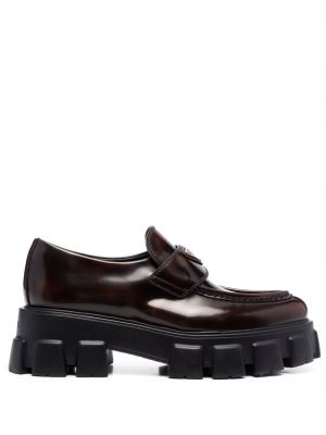 Platå loafers Prada brun