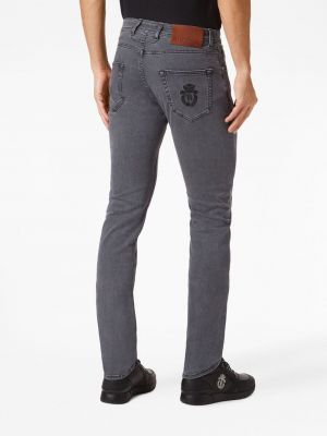 Straight fit džíny s nízkým pasem Billionaire šedé