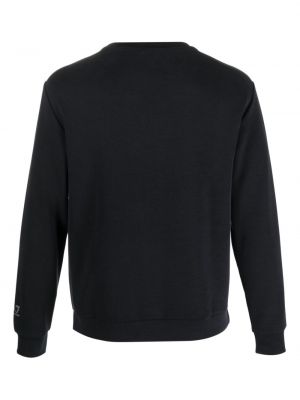 Sweatshirt mit stickerei mit rundem ausschnitt Ea7 Emporio Armani schwarz