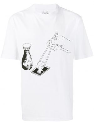 T-shirt con stampa Palace bianco