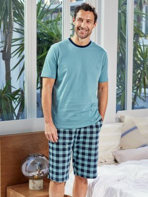 Kostkované pyžamo Lc Waikiki modré