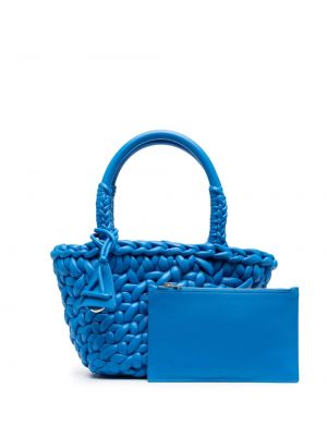 Usnjena nakupovalna torba Alanui modra