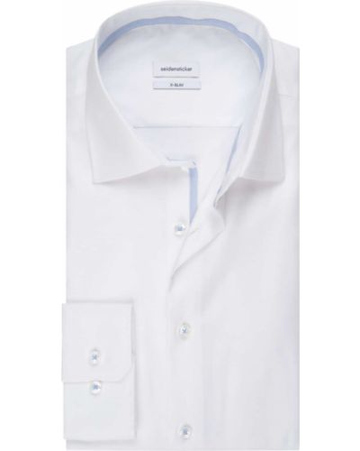 Риза slim Seidensticker бяло