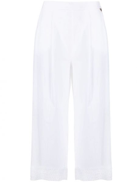 Pantalones cortos bootcut Twinset blanco