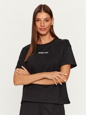 Priliehavé tričko United Colors Of Benetton čierna