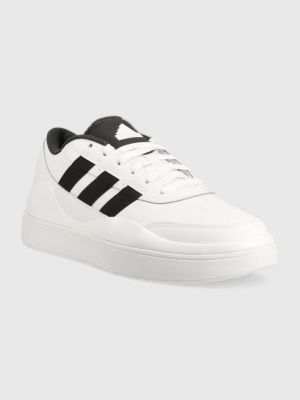 Sneakersy skórzane Adidas białe
