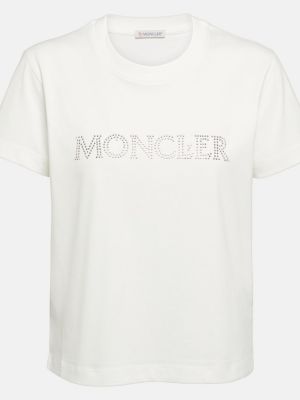 Camiseta de algodón Moncler blanco